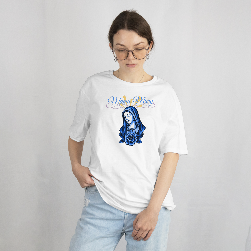 Mama Mary, Short-sleeve Women's Shirt - 100% Cotton